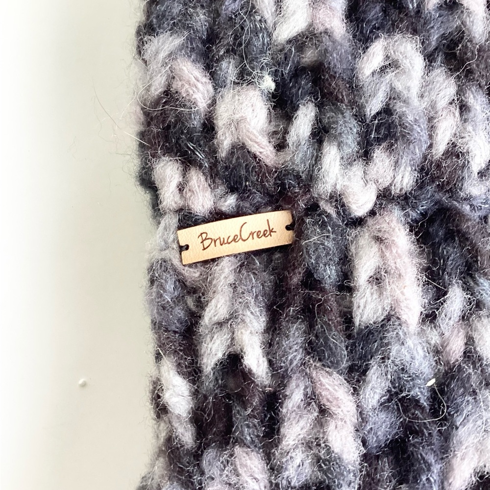 Hat Headband Earwarmer Crossover Top Knot Black Silver - Picture 6 of 13